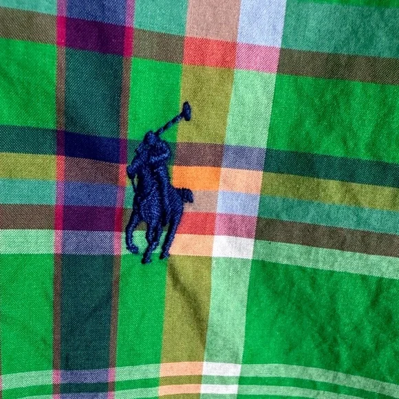 Polo Ralph Lauren XL Madras Plaid Casual Button Down - Picture 4 of 7